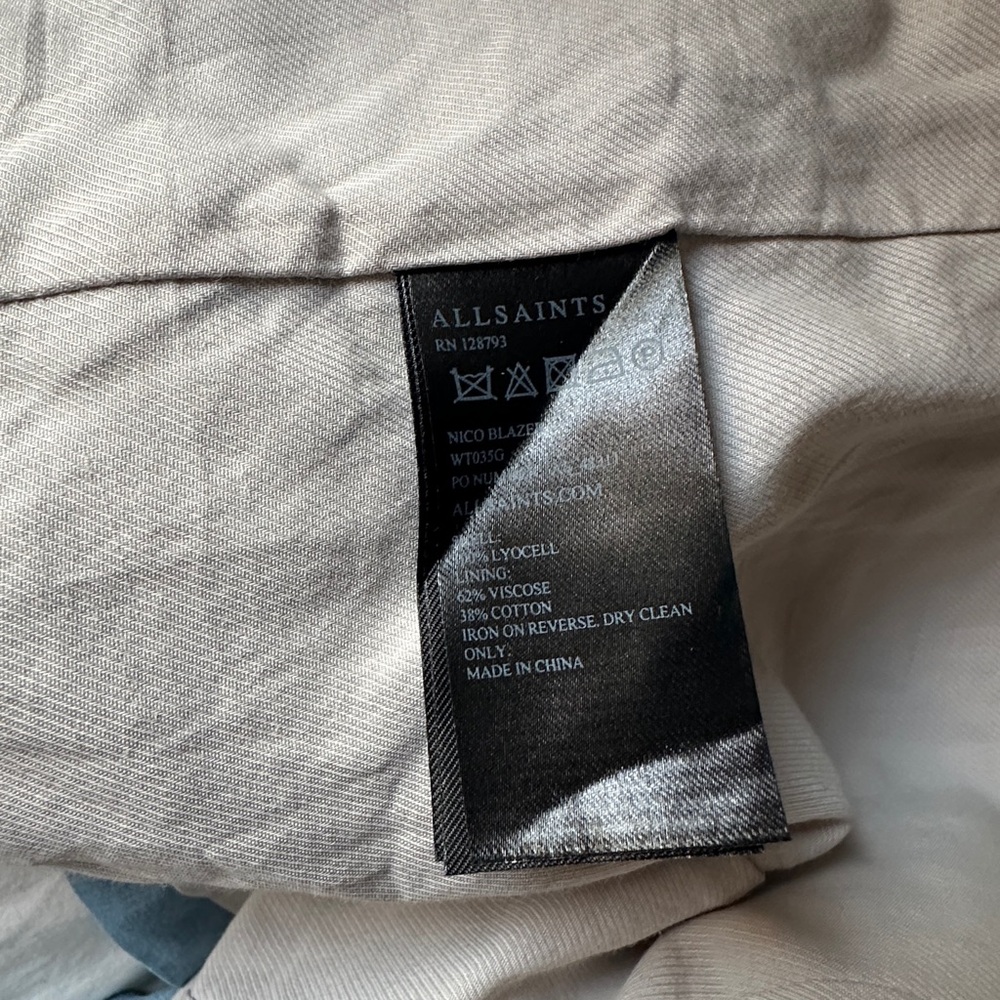 All Saints Light Blue  Blazer - Picture 16 of 17